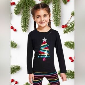 Epic Threads Black Long Sleeve with Sequin Tree Design
